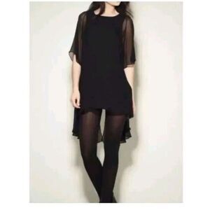 Theyskens Theory Dalmy‎ Mini Dress Black Size 2/4 Measurements In Pics EUC